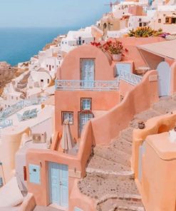 View In Santorini Greece paint by numbers