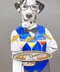 Waiter Dalmatian paint by number