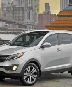White Kia Sportage paint by numbers