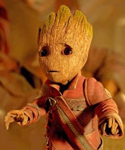 Worried Baby Groot paint by number