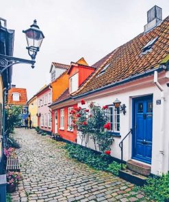 Aalborg Houses paint by numbers