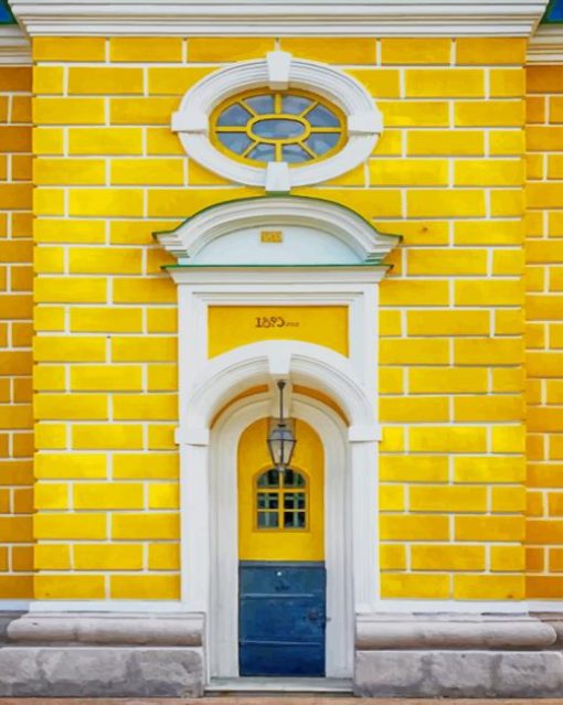 Yellow Bleu Door paint by numbers