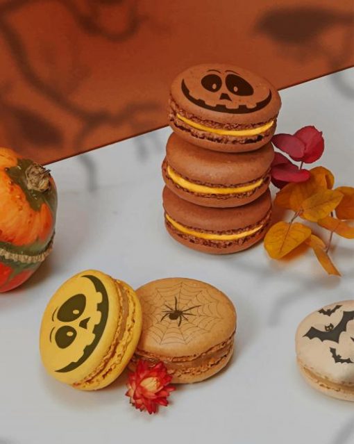 Halloween Macarons paint by numbers