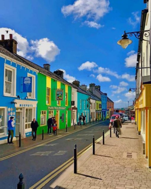 Beautiful Ireland Street paint by numbers