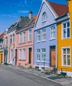 Bergen Houses paint by numbers