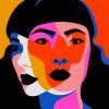 Girl Faces Pop Art paint by numbers