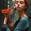 Girl With Red Hair And Fox paint by numbers