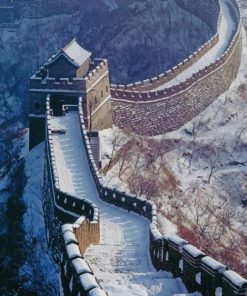 Great Wall Of China In Winter paint by numbers