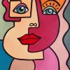 Laurent Folco Woman Face paint by numbers