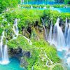 Plitvice Lakes Croatia paint by numbers