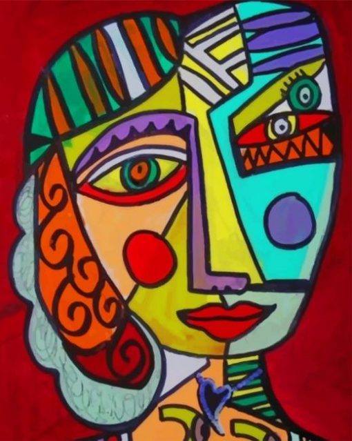 Face Portrait Picasso paint by numbers