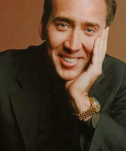 Actor Nicolas Cage paint by numbers