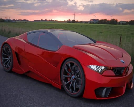 BMW M9 Concept paint by numbers
