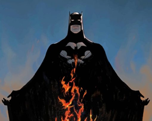 Batman In Flames paint by numbers