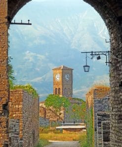 Castle Of Gjirokastra Albania paint by numbers