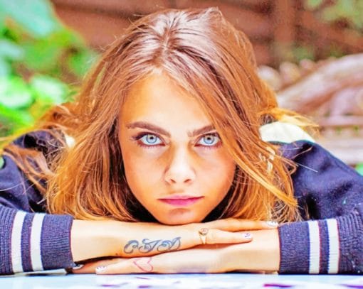 Celebrity Cara Delevingne paint by numbers