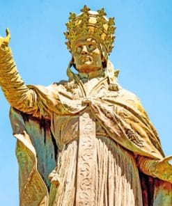 Franks King Charlemagne Statue paint by numbers