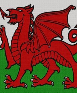 Grand Britain Flag Of Wales paint by numbers