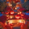 Outdoor Halloween Pumpkins paint by numbers