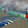 Hawker Sea Fury Plane paint by numbers