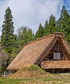 Japan House In Shirakawa Village paint by numbers