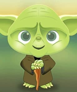 Green Master Yoda paint by numbers