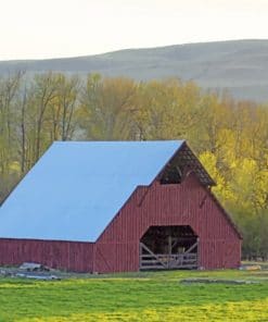 Old Barn On Farmlands paint by numbers