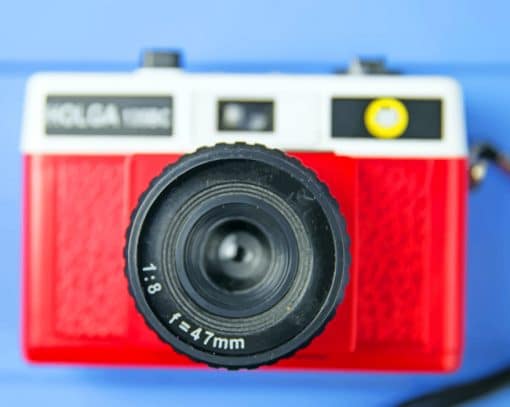 Red Classic Camera paint by numbers