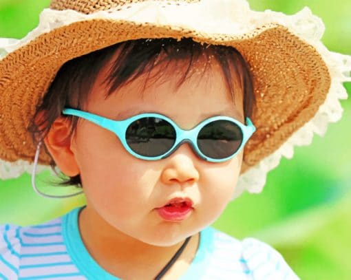 Stylish Asian Baby paint by numbers