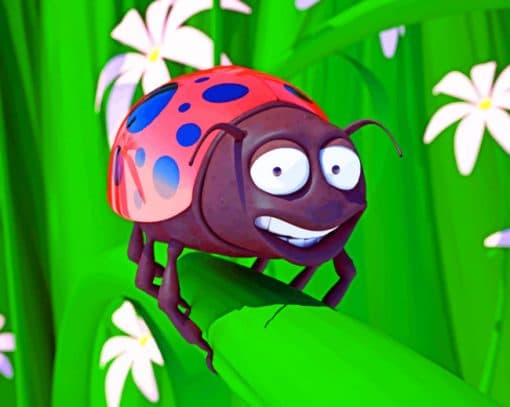 The Little Andy Gargle Ladybug paint by numbers