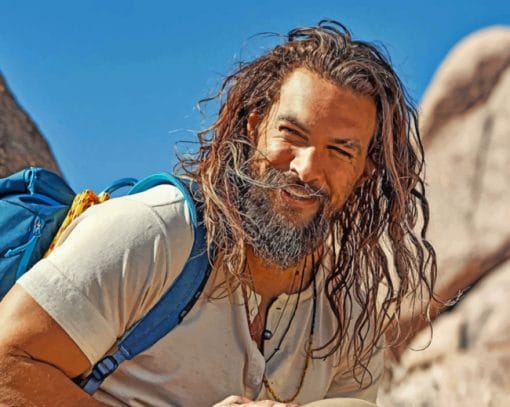 Actor Jason Mamoa paint by numbers