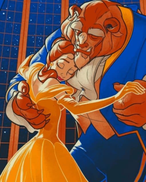 Beauty And The Beast Disney paint by numbers