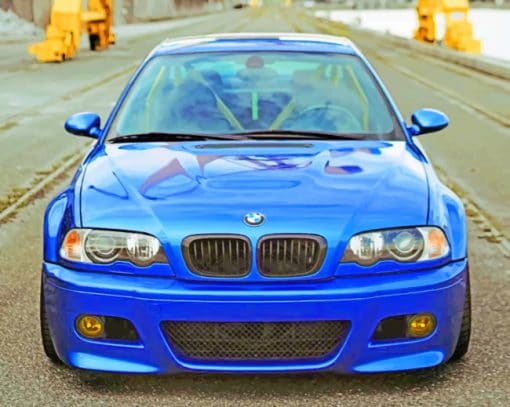 Bmw Blue Car paint by numbers