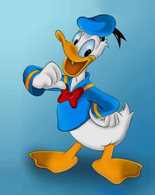 Donald The Duck Cartoon paint by numbers