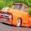 Old Orange Ford Takuache Truck paint by numbers