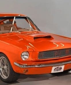 Orange Ford Mustang paint by numbers