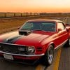 Red Ford Mustang paint by numbers