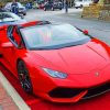 Red Lamborghini Huracan paint by numbers