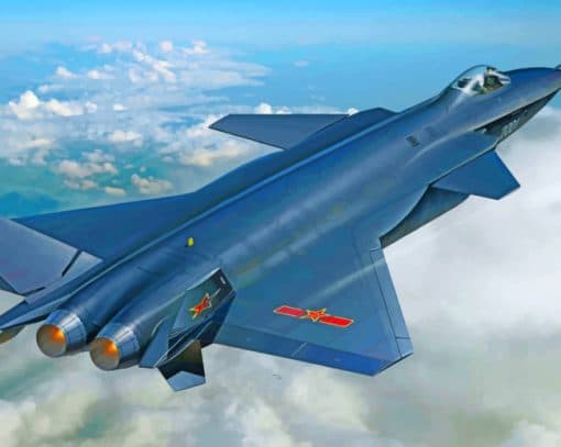 Shenyang j 20 Aircraft paint by numbers