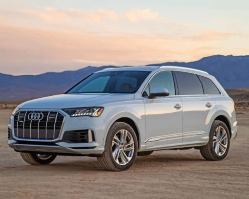 White Audi Q7 paint by numbers