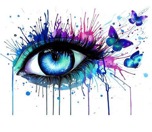 Eyes Tear Butterfly paint by numbers
