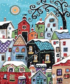 Winter in Dream City paint by numbers