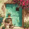 Flowers Decorate Door of The House Paint By Numbers