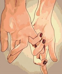 Couple Holding Hands paint By Numbers