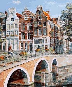 View of Amsterdam Canal paint by numbers