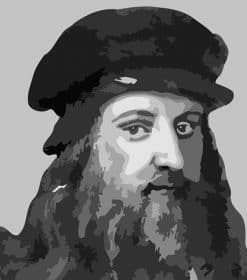 Leonardo da Vinci Portrait paint by numbers