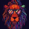 Lion Hipster Paint By Numbers