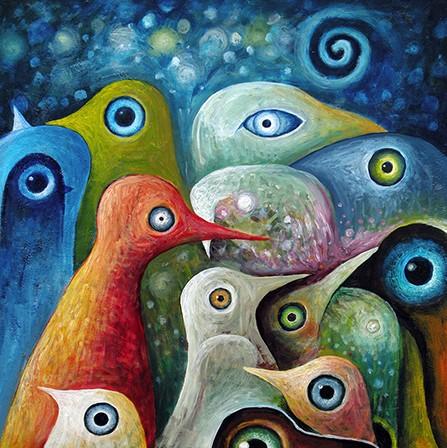 Abstract Birds Paint by numbers