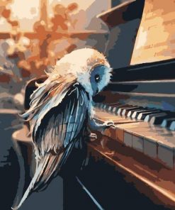 Owl On Piano Paint by numbers