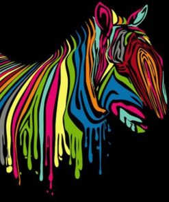 Abstract Zebra Artwork paint by numbers